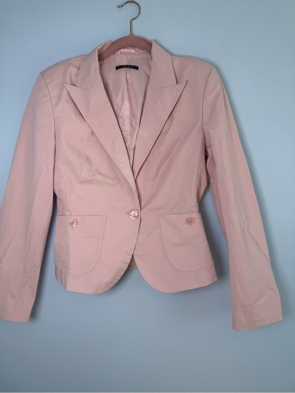 Sisley Pale Pink Tailored Single-Button Blazer